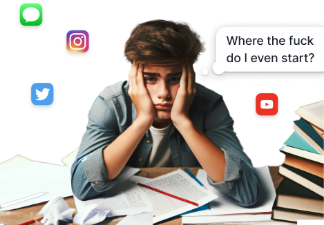 Overwhelmed student
